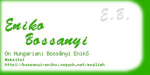 eniko bossanyi business card